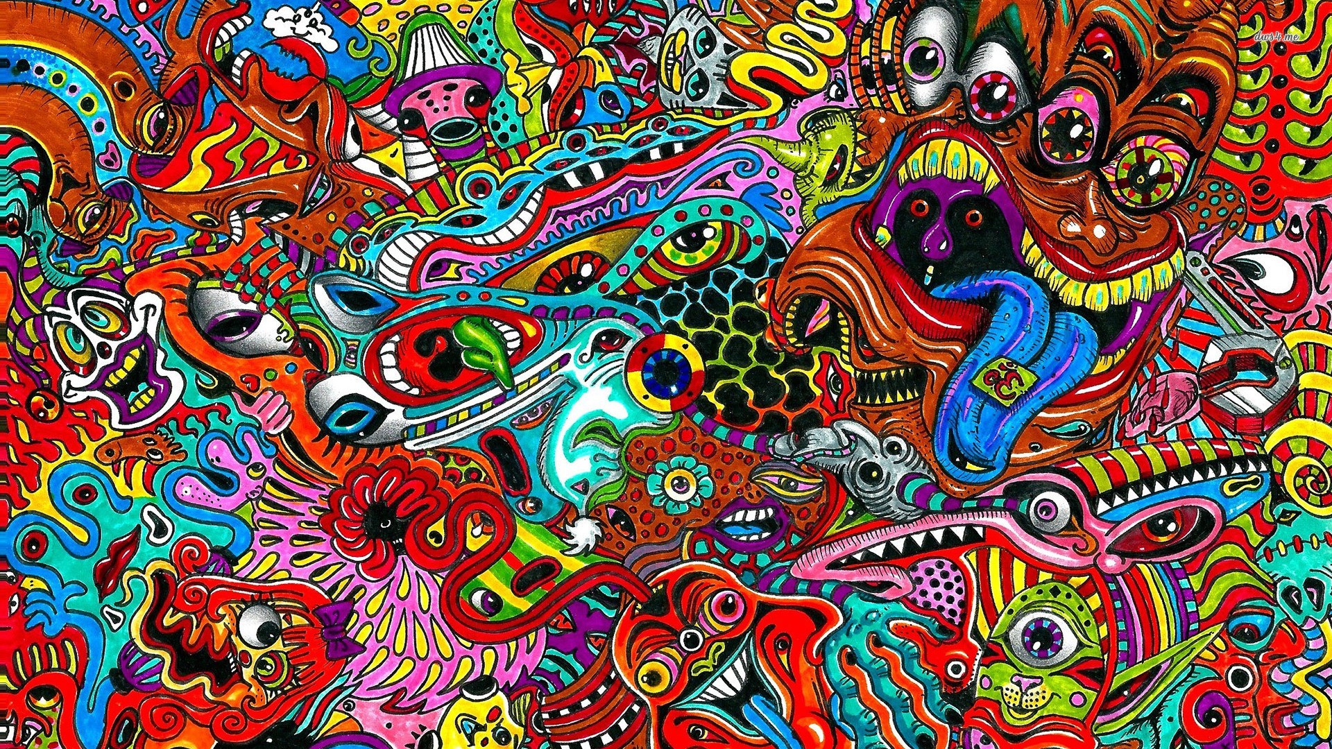 Psychedelic Background Wallpaper HD With Resolution 1920X1080