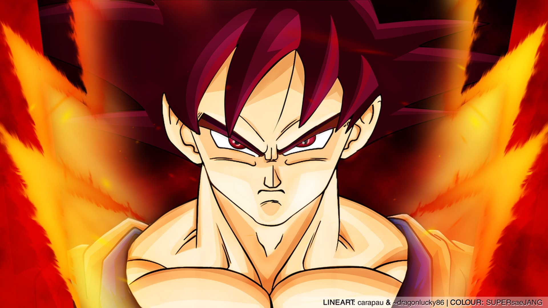 Goku Super Saiyan God Wallpaper HD with image resolution 1920x1080 pixel. You can make this wallpaper for your Desktop Computer Backgrounds, Mac Wallpapers, Android Lock screen or iPhone Screensavers