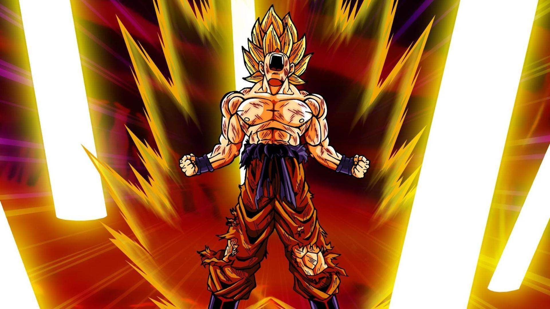 Goku Super Saiyan HD Backgrounds with image resolution 1920x1080 pixel. You can make this wallpaper for your Desktop Computer Backgrounds, Mac Wallpapers, Android Lock screen or iPhone Screensavers