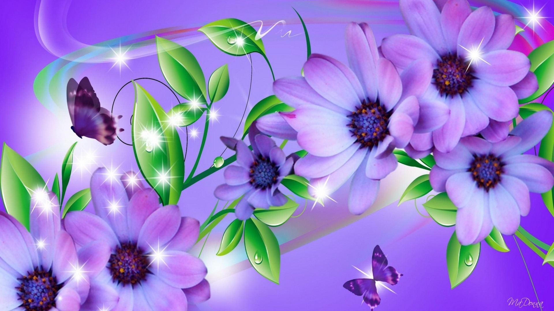 HD Wallpaper Purple Butterfly With Resolution 1920X1080