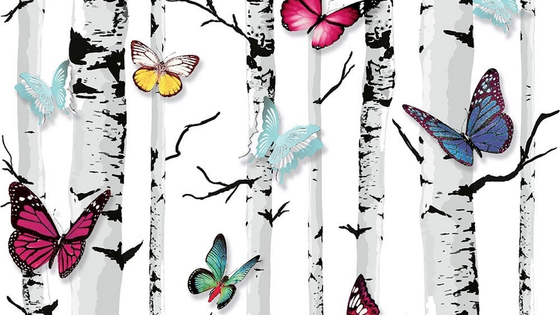 Wallpaper HD Butterfly Design With Resolution 1920X1080