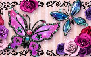 Wallpaper Purple Butterfly HD With Resolution 1920X1080