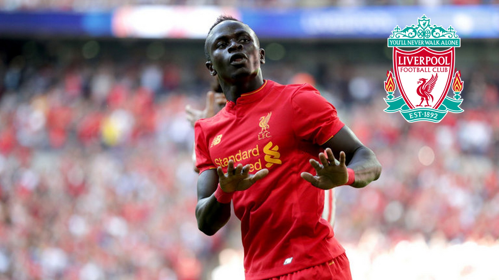 Sadio Mane Wallpaper HD With Resolution 1920X1080 pixel. You can make this wallpaper for your Desktop Computer Backgrounds, Mac Wallpapers, Android Lock screen or iPhone Screensavers