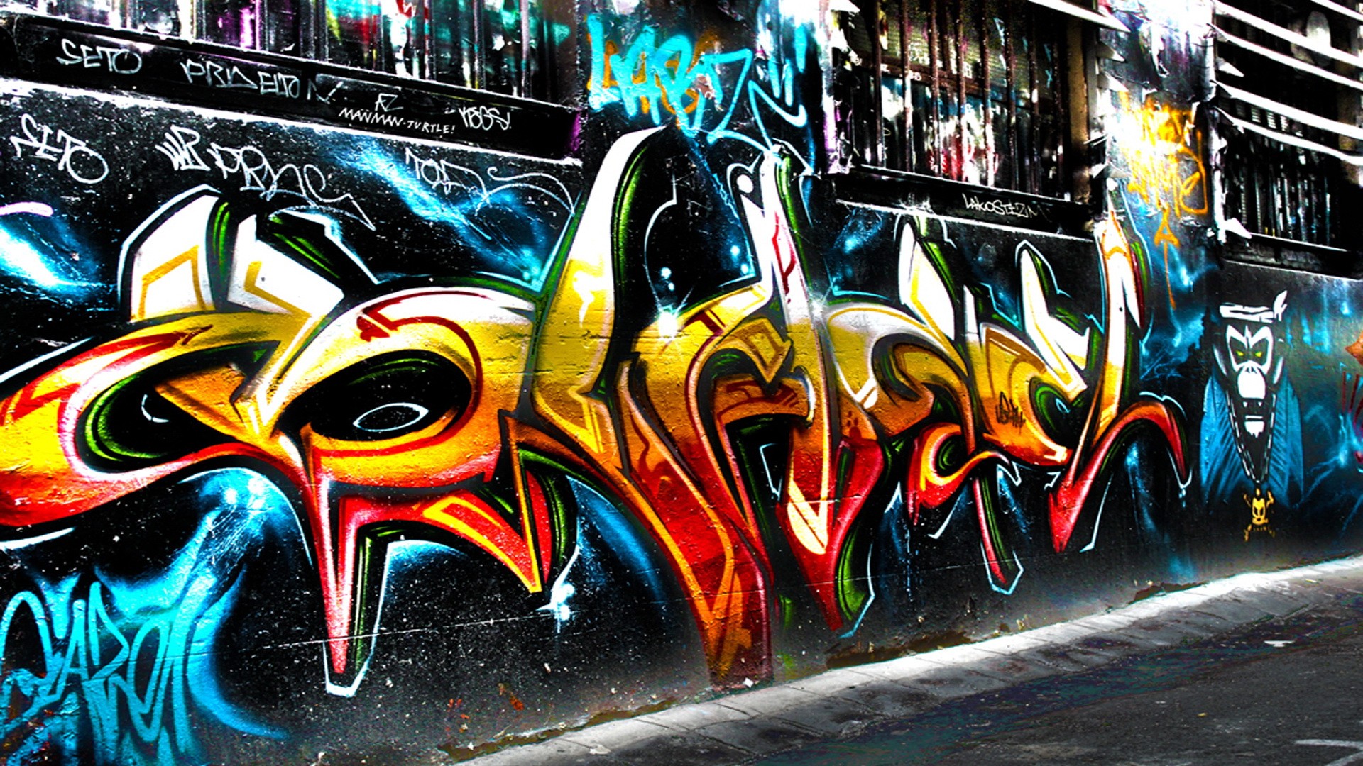 HD Wallpaper Graffiti Letters With Resolution 1920X1080 pixel. You can make this wallpaper for your Desktop Computer Backgrounds, Mac Wallpapers, Android Lock screen or iPhone Screensavers
