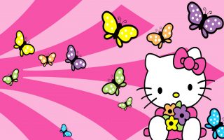 HD Wallpaper Sanrio Hello Kitty With Resolution 1920X1080 pixel. You can make this wallpaper for your Desktop Computer Backgrounds, Mac Wallpapers, Android Lock screen or iPhone Screensavers