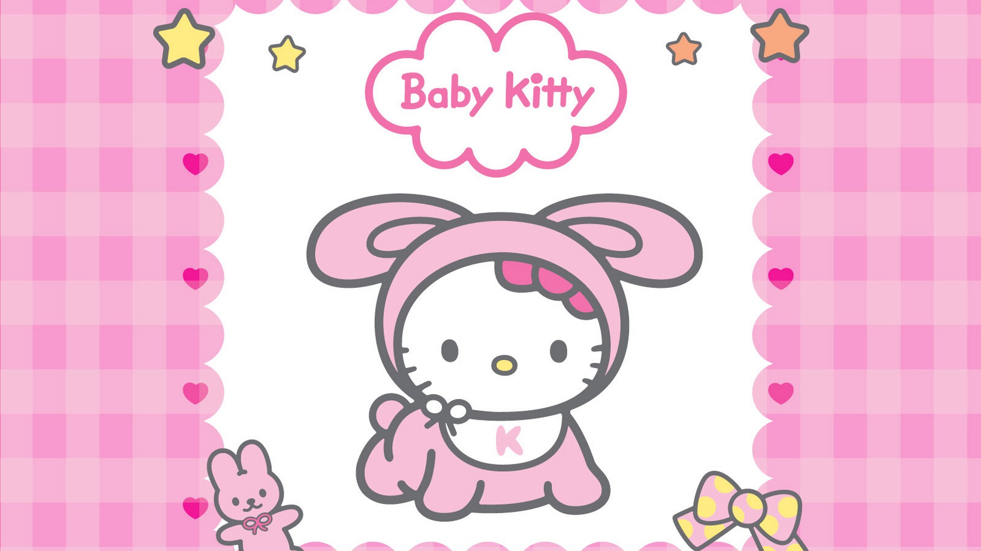 Hello Kitty Background Wallpaper HD With Resolution 1920X1080 pixel. You can make this wallpaper for your Desktop Computer Backgrounds, Mac Wallpapers, Android Lock screen or iPhone Screensavers