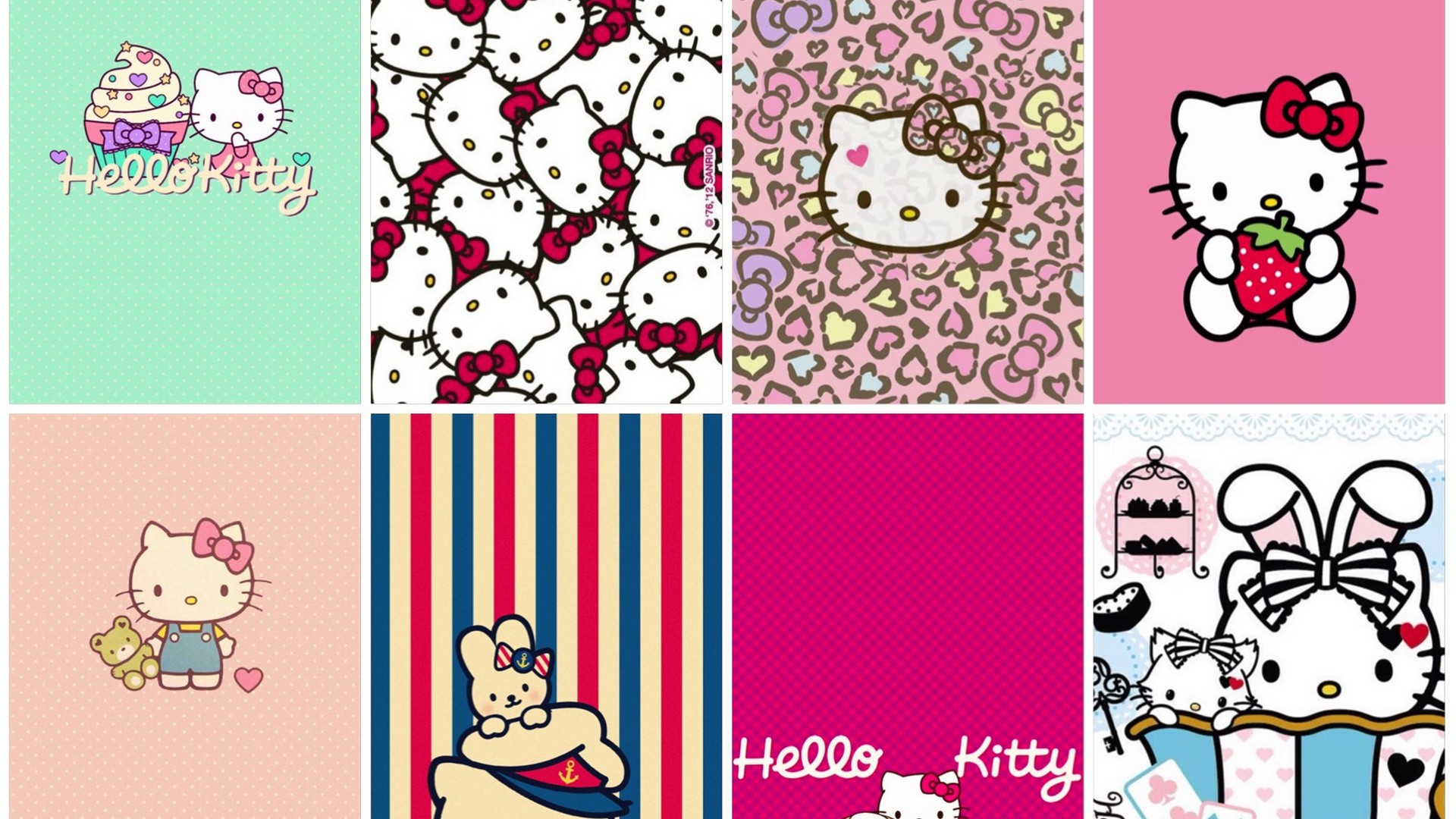 Hello Kitty Characters HD Wallpaper With Resolution 1920X1080 pixel. You can make this wallpaper for your Desktop Computer Backgrounds, Mac Wallpapers, Android Lock screen or iPhone Screensavers