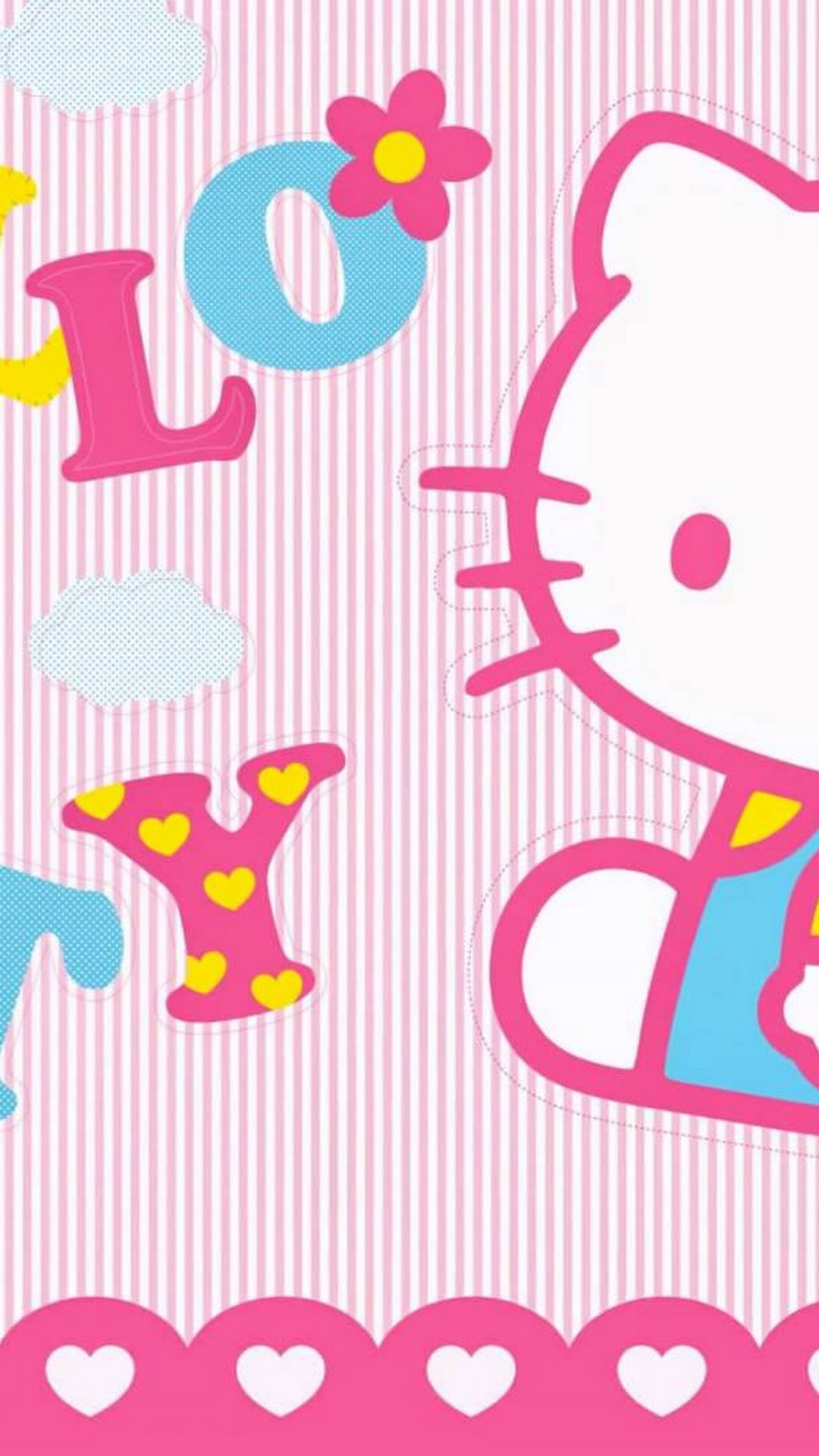 Hello Kitty Phone Backgrounds with image resolution 1080x1920 pixel. You can make this wallpaper for your Desktop Computer Backgrounds, Mac Wallpapers, Android Lock screen or iPhone Screensavers