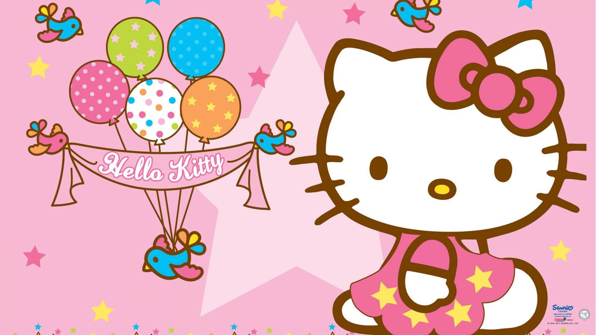 Sanrio Hello Kitty Background Wallpaper HD with image resolution 1920x1080 pixel. You can make this wallpaper for your Desktop Computer Backgrounds, Mac Wallpapers, Android Lock screen or iPhone Screensavers