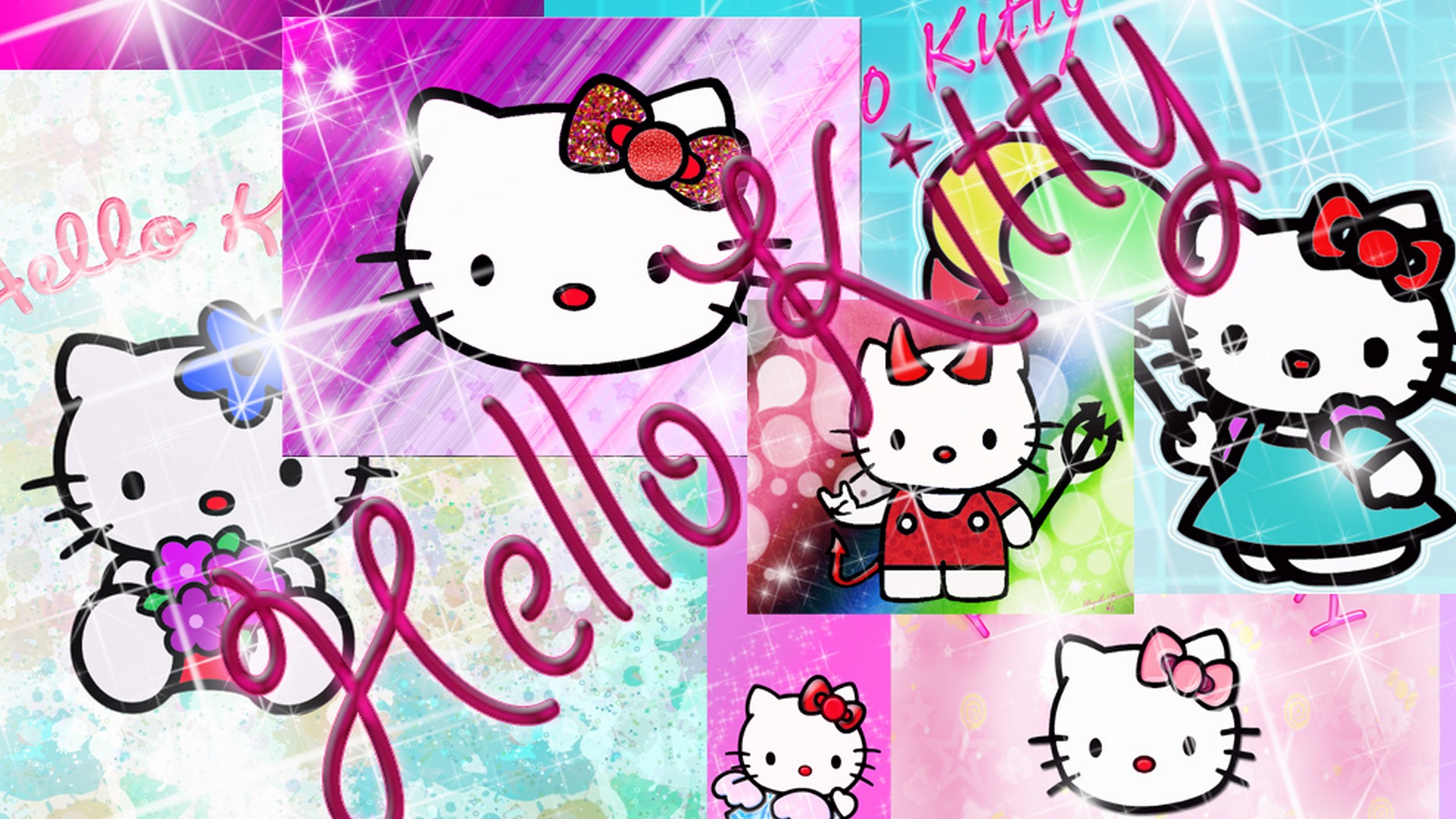 Sanrio Hello Kitty Desktop Backgrounds With Resolution 1920X1080 pixel. You can make this wallpaper for your Desktop Computer Backgrounds, Mac Wallpapers, Android Lock screen or iPhone Screensavers