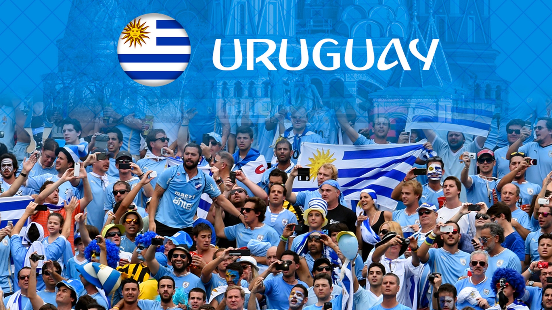 Uruguay National Team Background Wallpaper HD with image resolution 1920x1080 pixel. You can make this wallpaper for your Desktop Computer Backgrounds, Mac Wallpapers, Android Lock screen or iPhone Screensavers