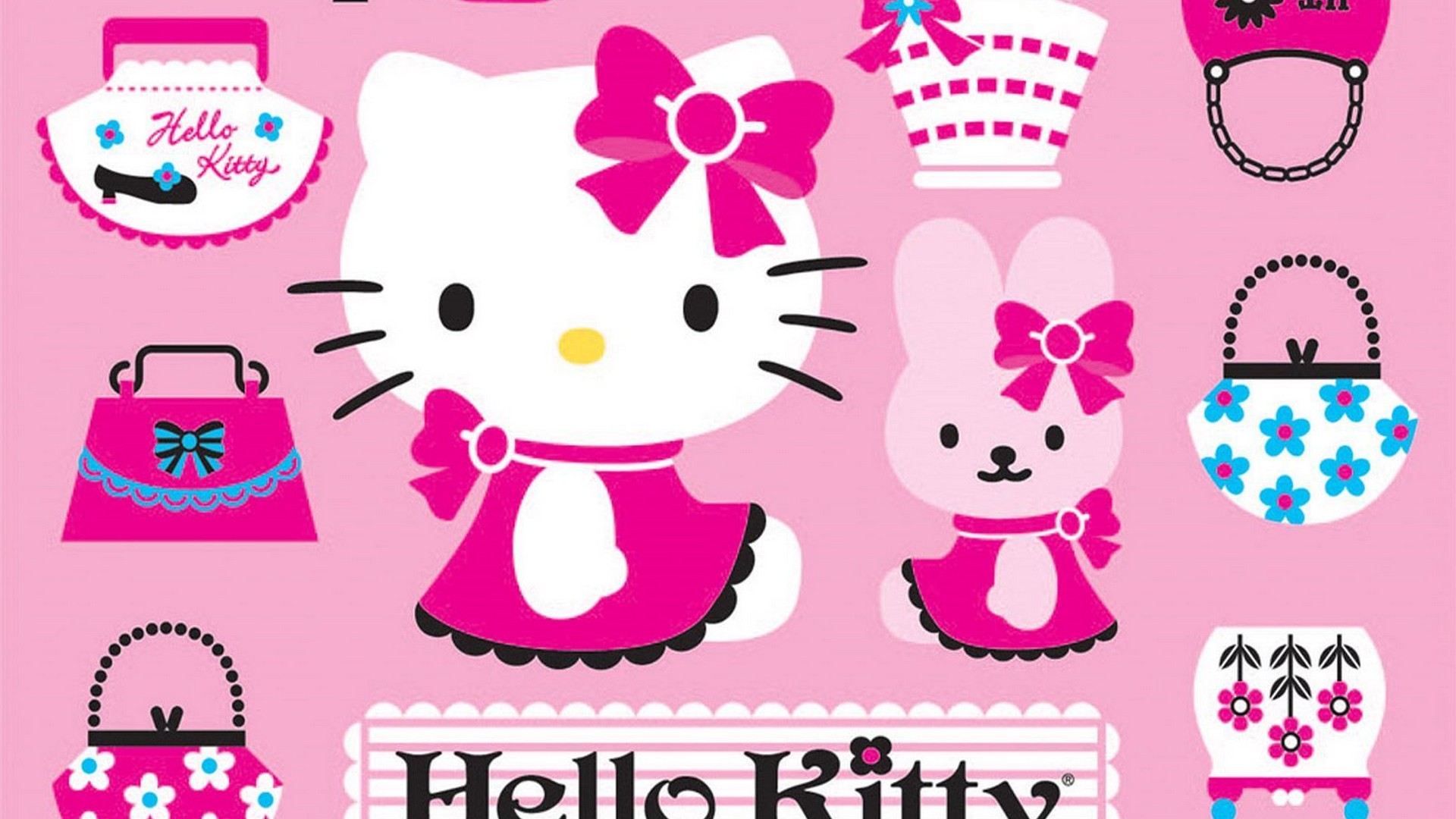 Wallpaper HD Sanrio Hello Kitty with image resolution 1920x1080 pixel. You can make this wallpaper for your Desktop Computer Backgrounds, Mac Wallpapers, Android Lock screen or iPhone Screensavers