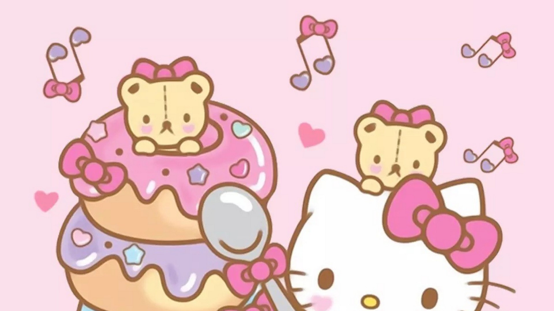 Wallpaper Hello Kitty Pictures HD With Resolution 1920X1080 pixel. You can make this wallpaper for your Desktop Computer Backgrounds, Mac Wallpapers, Android Lock screen or iPhone Screensavers