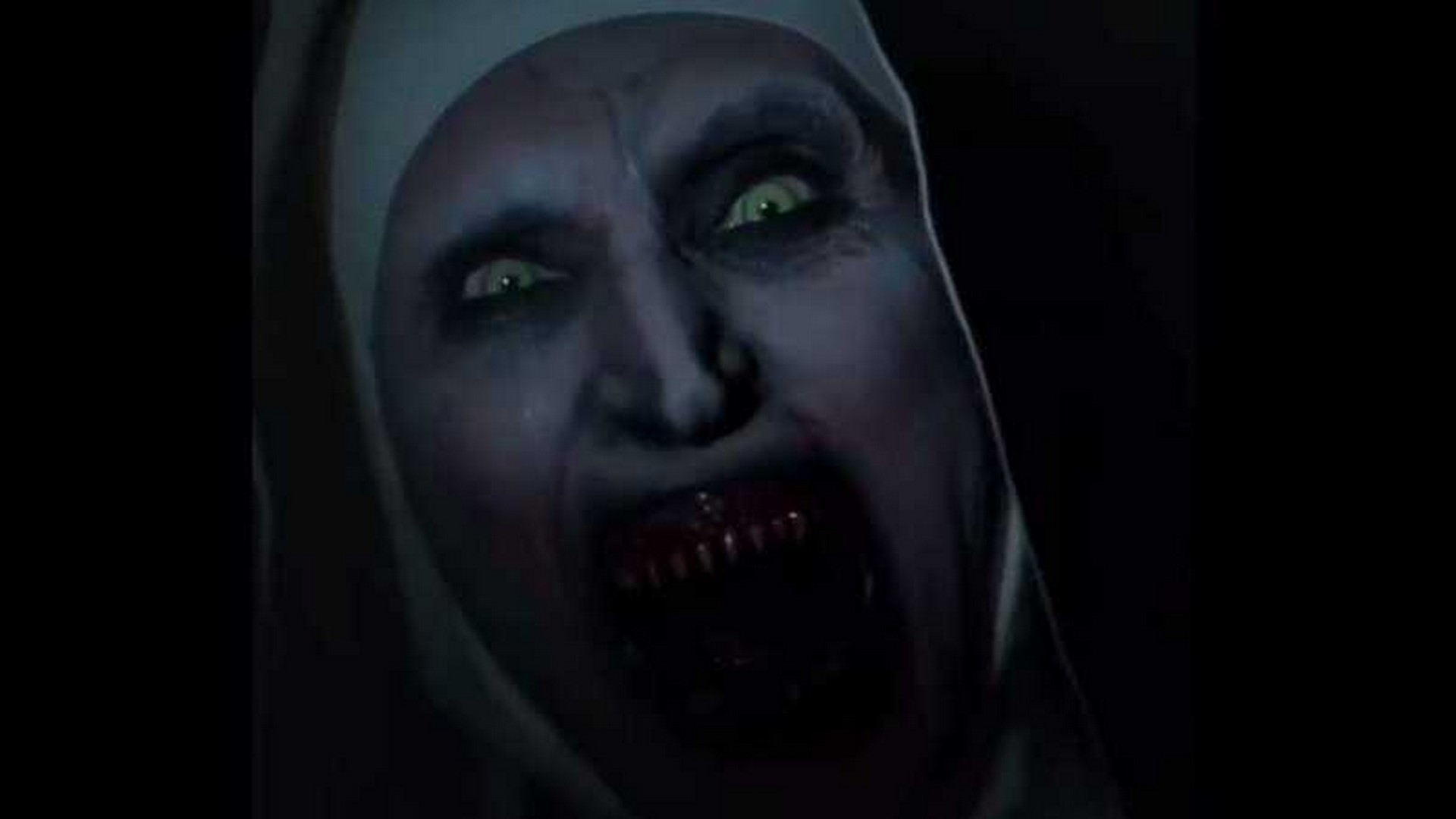 The Nun Valak Wallpaper HD With Resolution 1920X1080 pixel. You can make this wallpaper for your Desktop Computer Backgrounds, Mac Wallpapers, Android Lock screen or iPhone Screensavers
