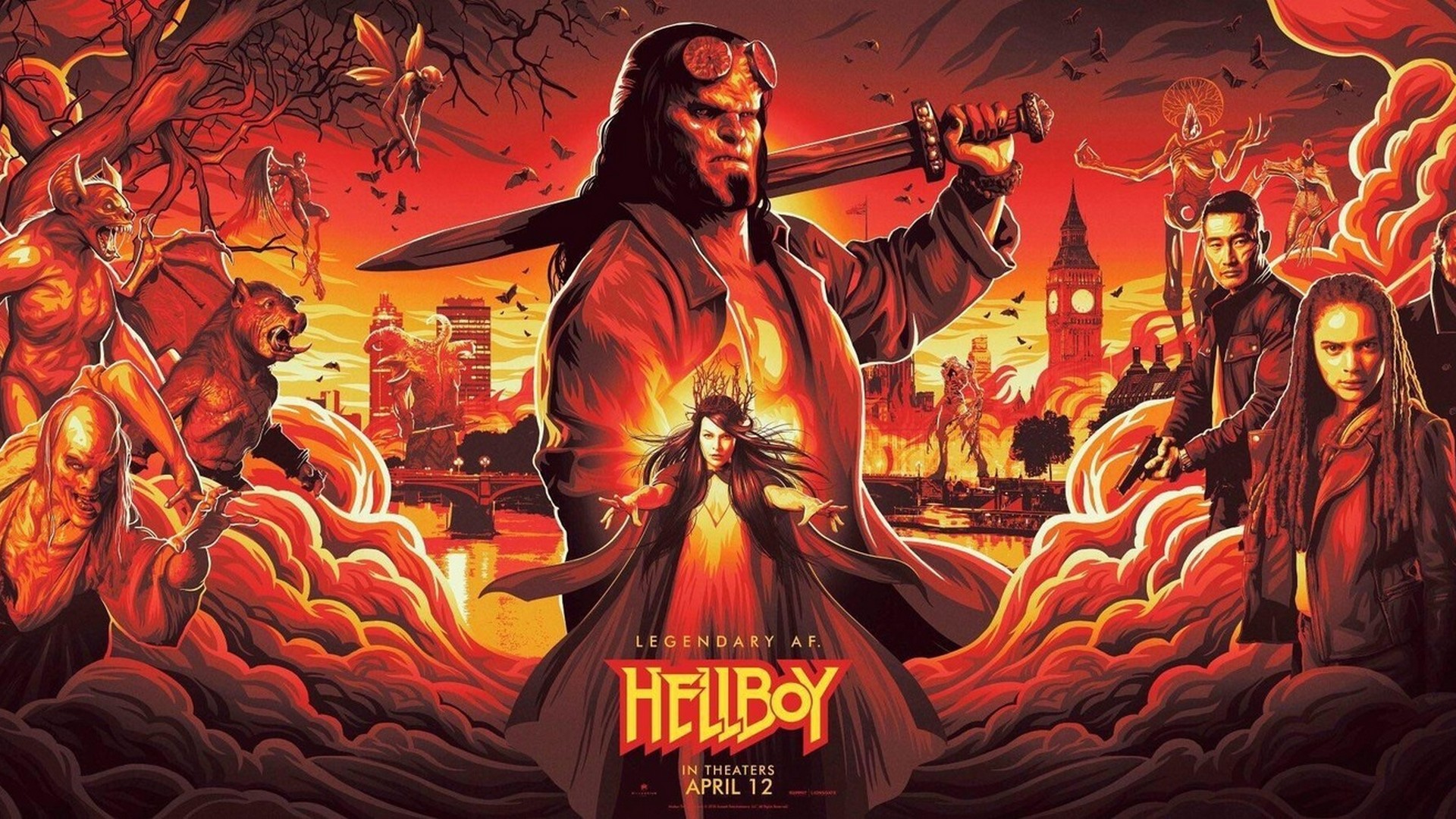 Hellboy 2019 Wallpaper HD With high-resolution 1920X1080 pixel. You can use this wallpaper for your Desktop Computer Backgrounds, Mac Wallpapers, Android Lock screen or iPhone Screensavers and another smartphone device