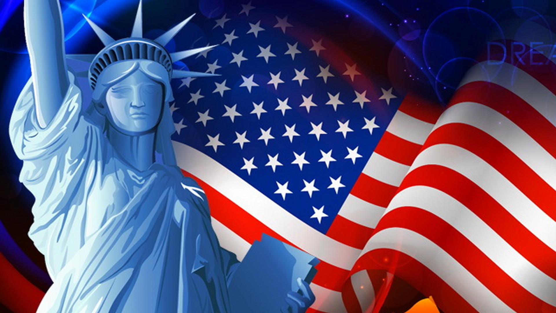 American Flag Screensavers Background