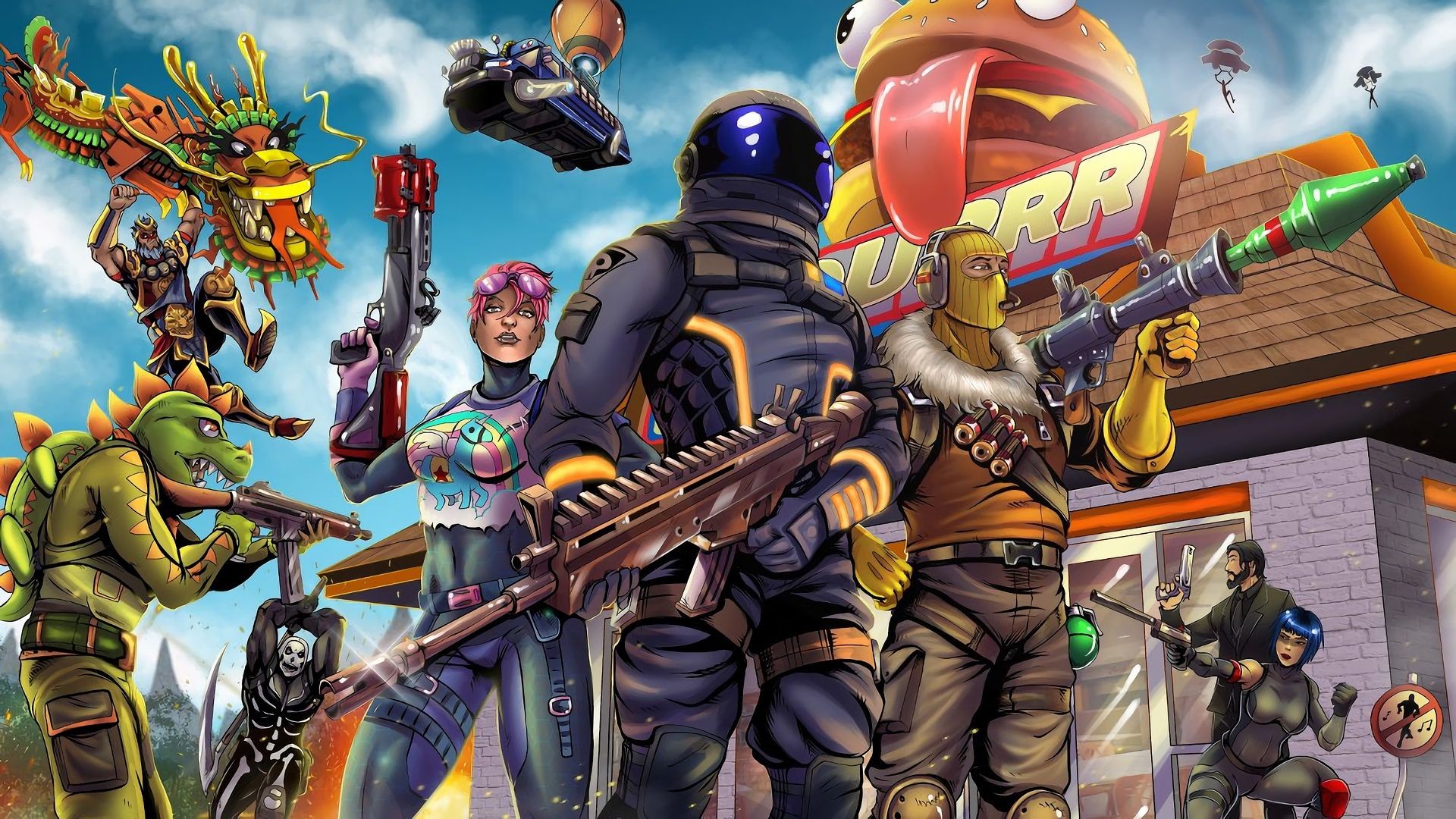 Fortnite Wallpaper HD with high-resolution 1920x1080 pixel. You can use this wallpaper for your Desktop Computer Backgrounds, Mac Wallpapers, Android Lock screen or iPhone Screensavers and another smartphone device