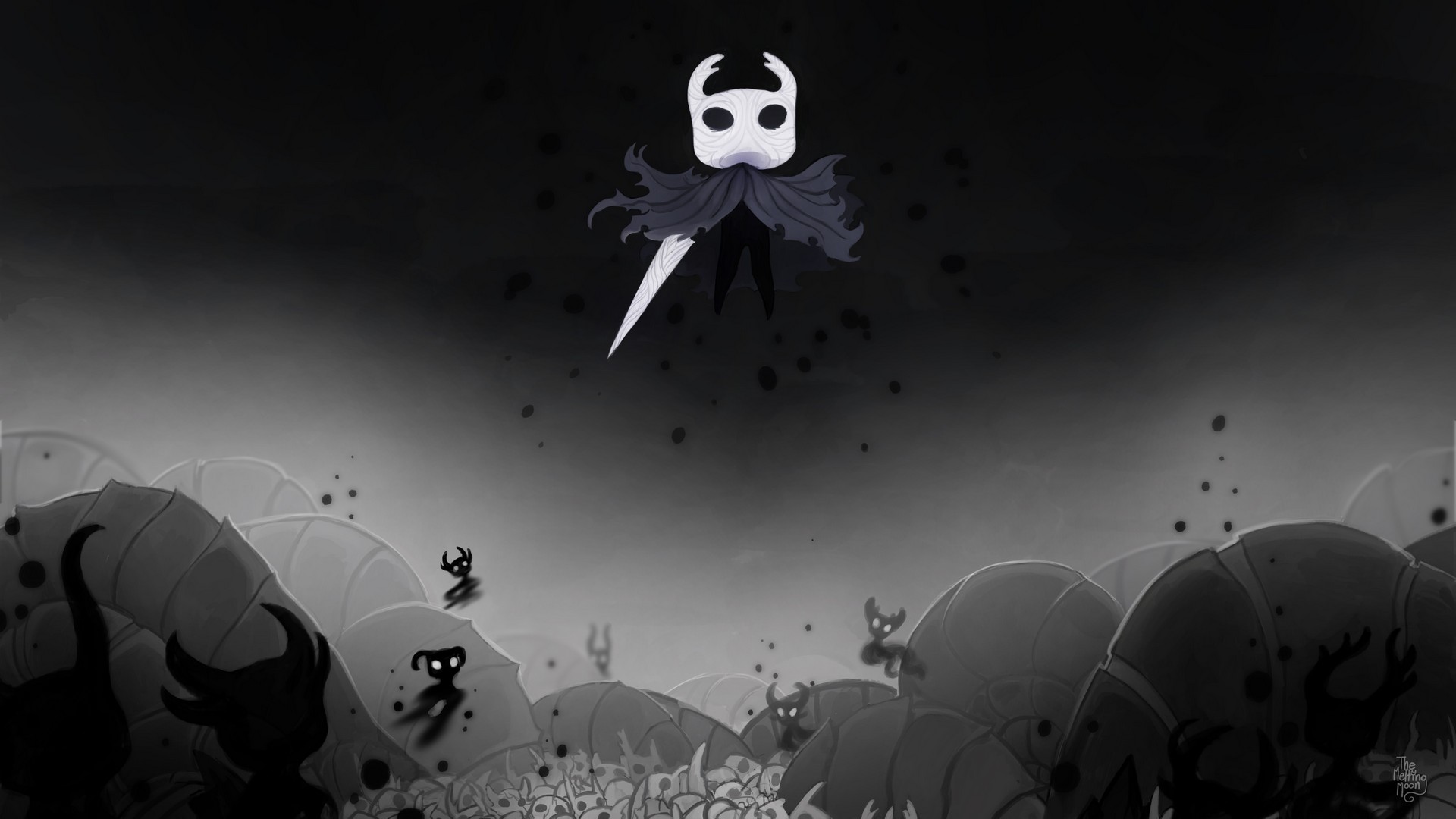 Hollow Knight Game Wallpaper For Desktop with high-resolution 1920x1080 pixel. You can use this wallpaper for your Desktop Computer Backgrounds, Mac Wallpapers, Android Lock screen or iPhone Screensavers and another smartphone device
