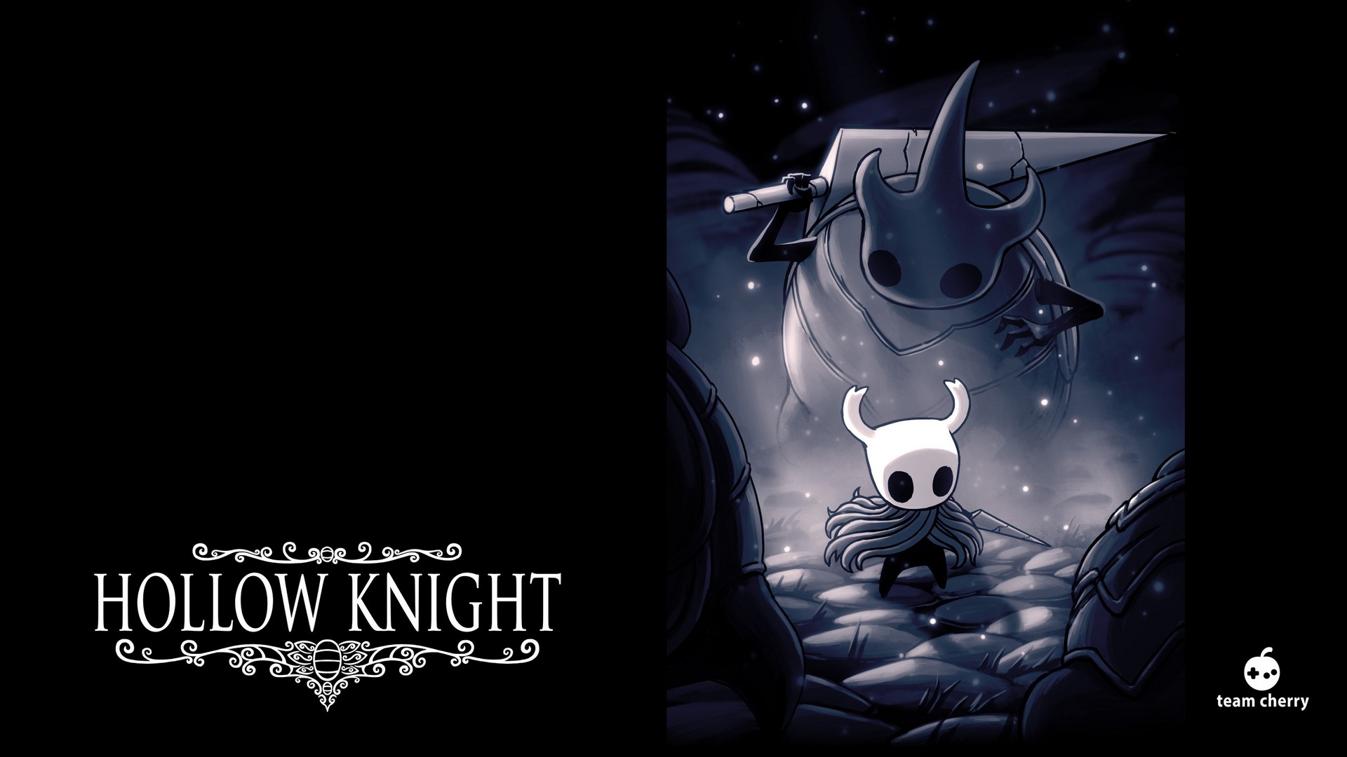 Wallpaper Hollow Knight Game Desktop with high-resolution 1920x1080 pixel. You can use this wallpaper for your Desktop Computer Backgrounds, Mac Wallpapers, Android Lock screen or iPhone Screensavers and another smartphone device
