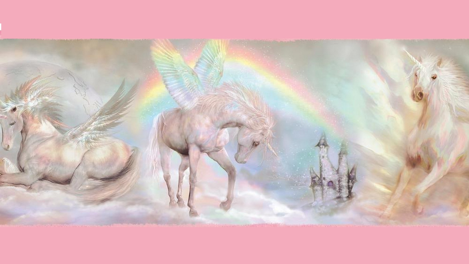 Cute Girly Unicorn HD Wallpaper With high-resolution 1920X1080 pixel. You can use this wallpaper for your Desktop Computer Backgrounds, Mac Wallpapers, Android Lock screen or iPhone Screensavers and another smartphone device