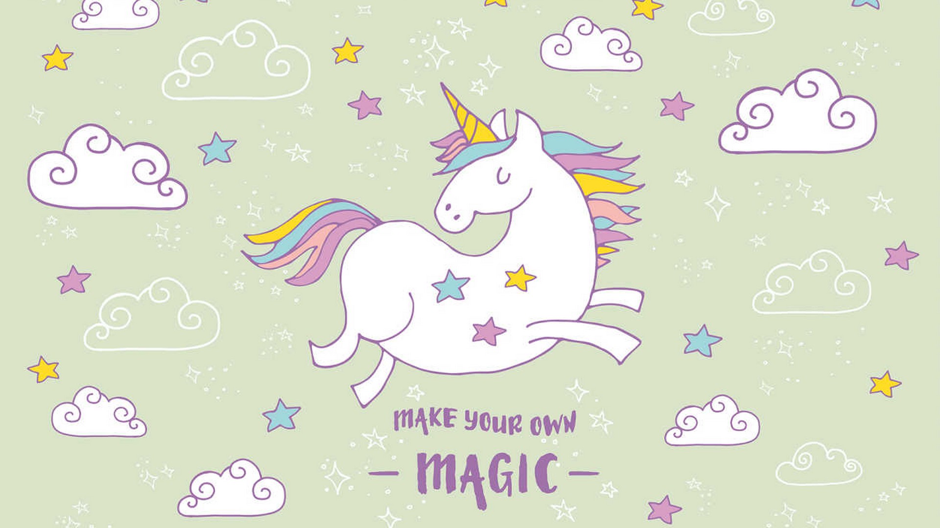 Wallpapers Computer Cute Unicorn With high-resolution 1920X1080 pixel. You can use this wallpaper for your Desktop Computer Backgrounds, Mac Wallpapers, Android Lock screen or iPhone Screensavers and another smartphone device