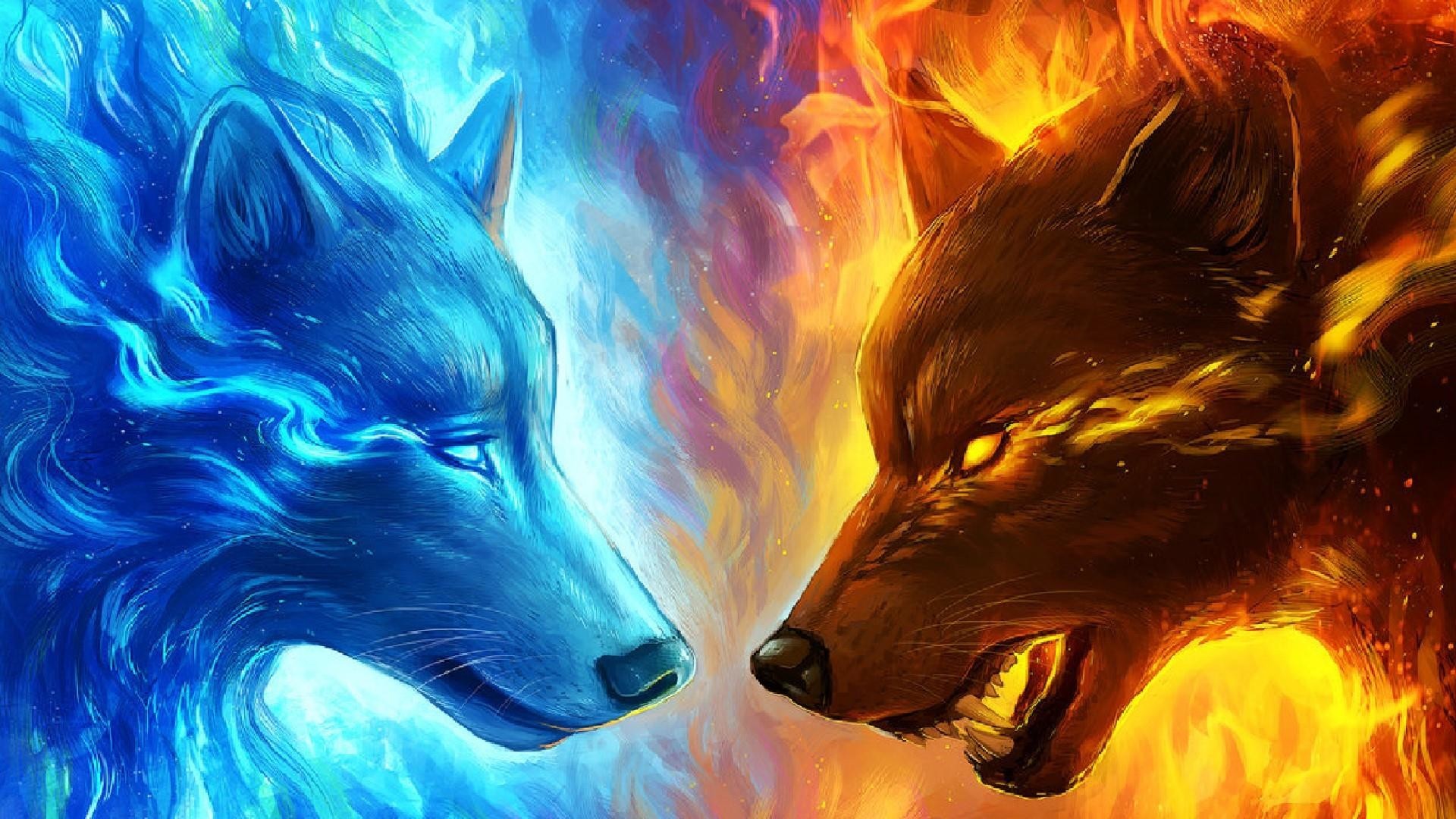 HD Wallpaper Cool Wolf with high-resolution 1920x1080 pixel. You can use this wallpaper for your Desktop Computer Backgrounds, Mac Wallpapers, Android Lock screen or iPhone Screensavers and another smartphone device