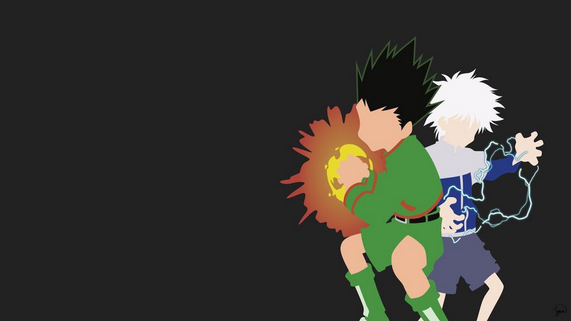 Wallpaper HD Gon And Killua with high-resolution 1920x1080 pixel. You can use this wallpaper for your Desktop Computer Backgrounds, Mac Wallpapers, Android Lock screen or iPhone Screensavers and another smartphone device